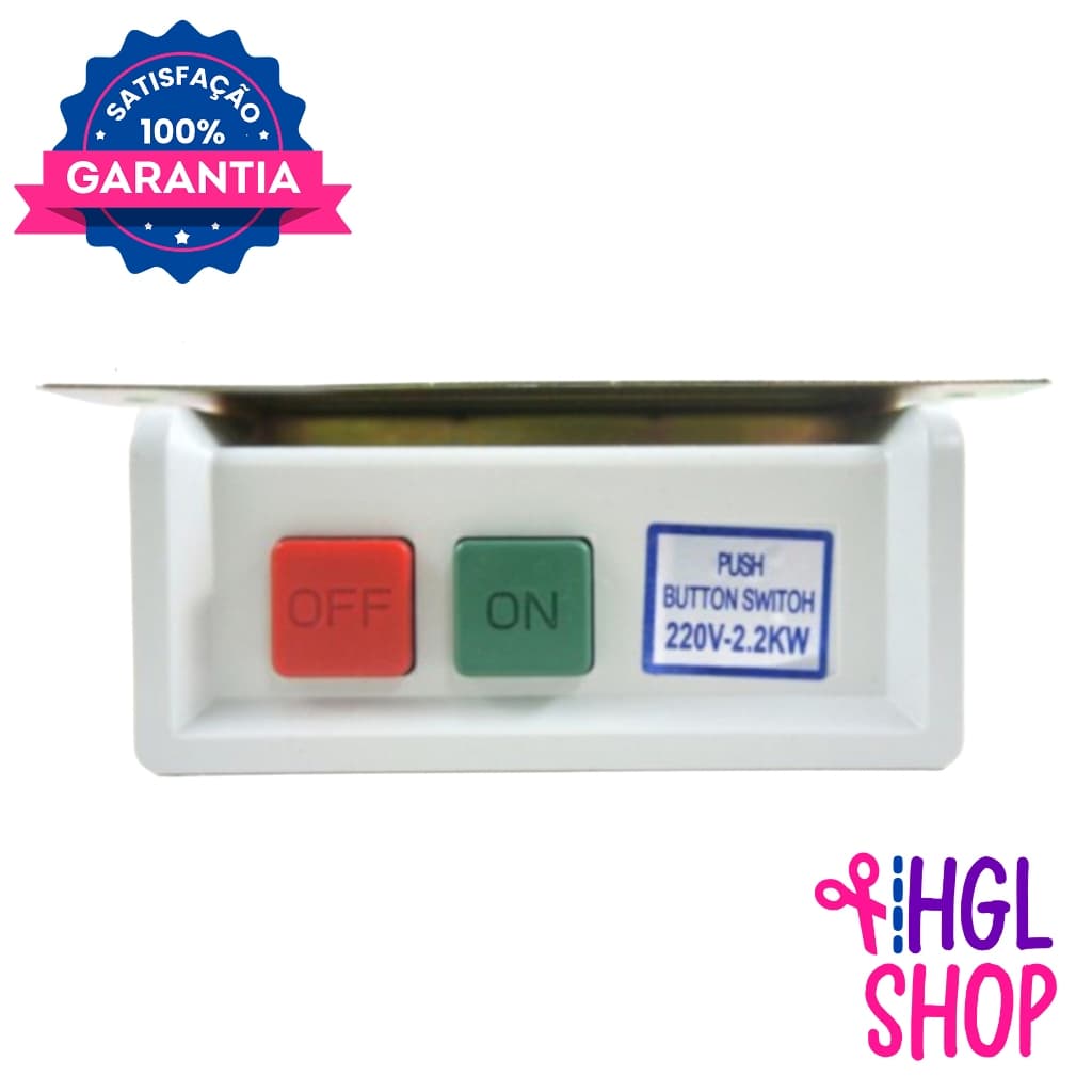 Chave Liga Desliga On Off para Máquina de Costura Industrial Reta e Overloque