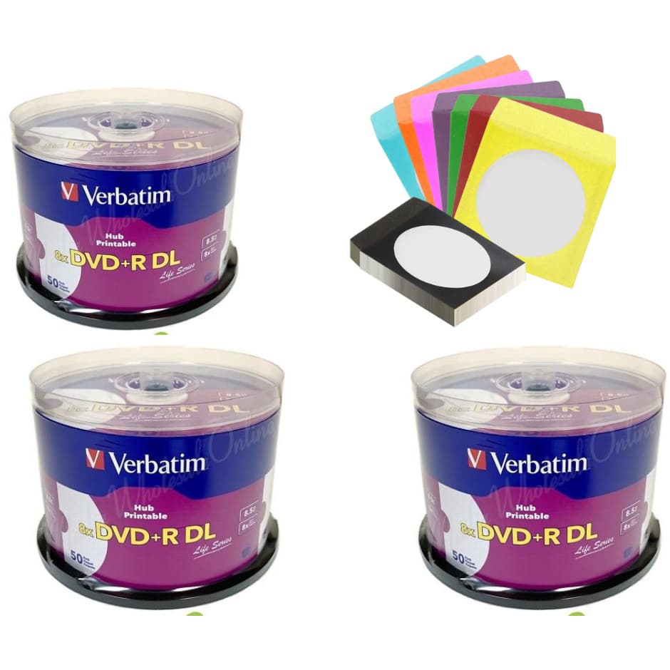 10 VERBATIM 8X DVD+R DL Dual Double Layer 8.5GB White Inkjet Printable Branco