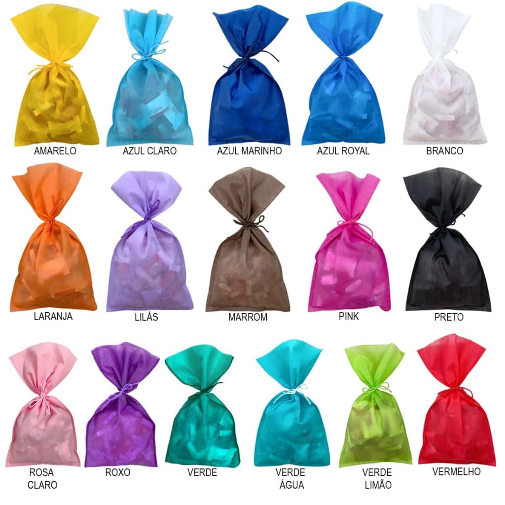 Saquinhos Sacolinhas TNT para lembrancinhas/presente 13x23cm