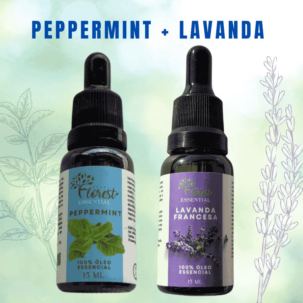 Kit Óleo Essencial Peppermint e Lavanda Florest Brasil