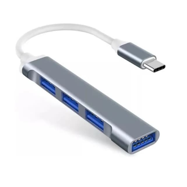 Adaptador Type C P/ Hub USB 3.0 - 4 Portas - OTG - Smarphone Celular Tablet Notebook AIO - Mobilador