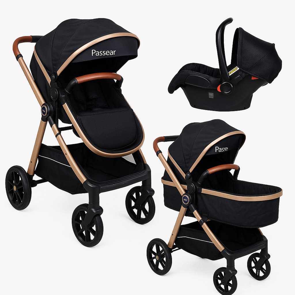 CARRINHO DE BEBE APOLO 6 EM 1 PREMIUM EUROPEU COM MOISES BEBE CONFORTO E BASE FECHAMENTO COM 1 MAO