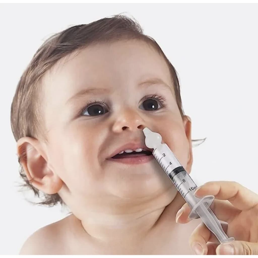 Seringa Para Limpeza e Lavagem Nasal Bebê Infantil e Adulto Com Bico de Silicone