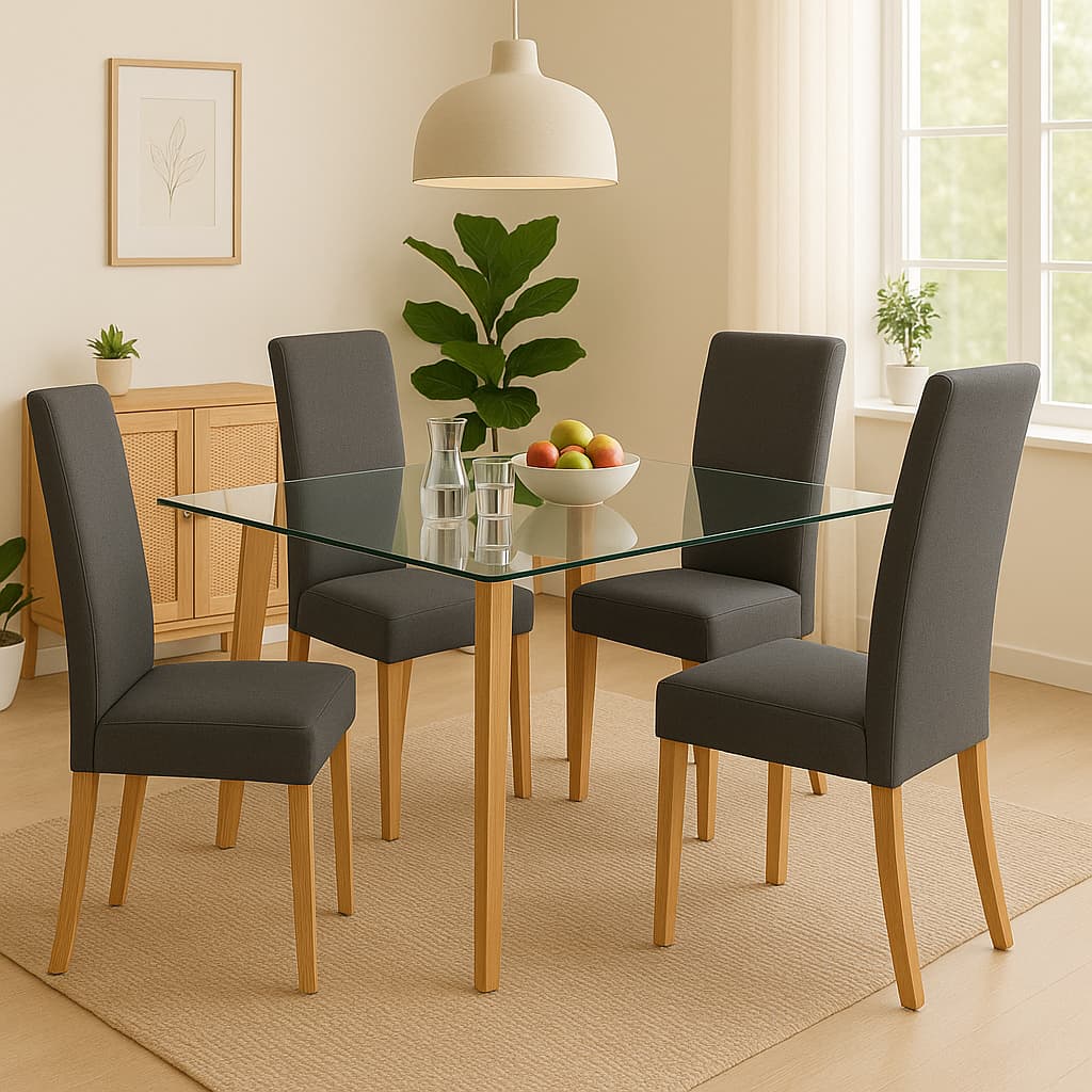 Kit 4 ou 6 Capas de Cadeira Jantar/Bife Malha Gel