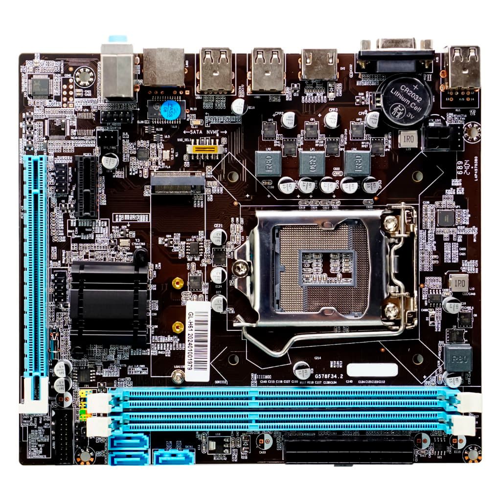 Placa Mãe Lga1155 16gb Nvme M2 Chipset Intel H61 Ddr3 Séries I3/i5/i7