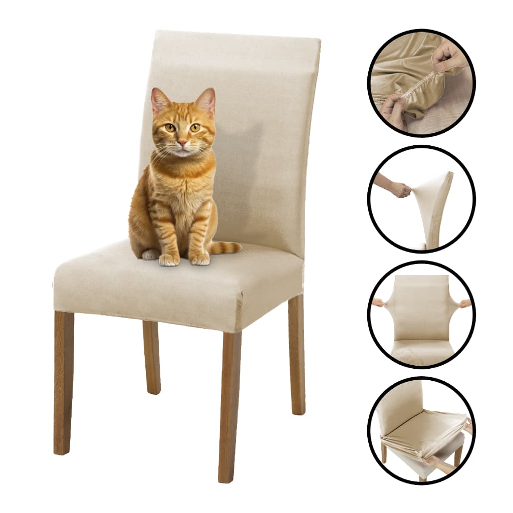 Kit Capas de Cadeiras Revestimento Ajustável Protetora Pet Em Malha Lisa