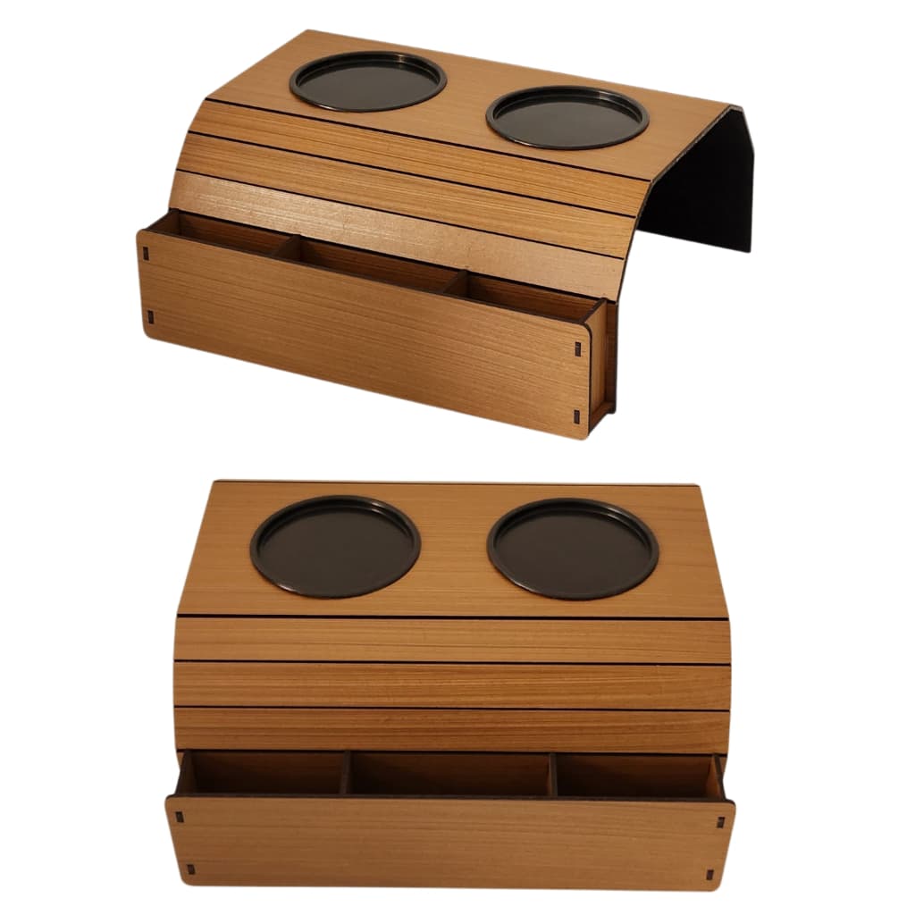 Suporte Porta Copos Esteira + Porta Controle de Sofá Kit 2 Peças