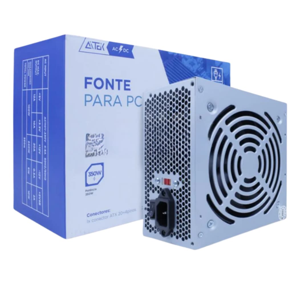 Fonte Alimentação Gamer Computador Pc 350w Amd Intel Bivolt
