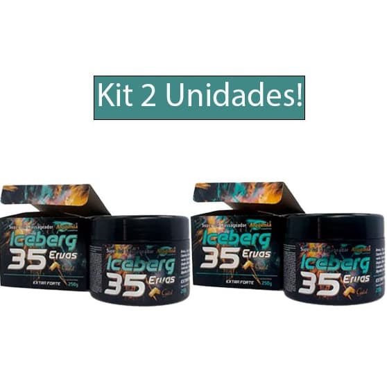 KIT 2 Unidades SUPER GEL Massageador 35 ERVAS ICEBERG 250g Alquimia Cosméticos