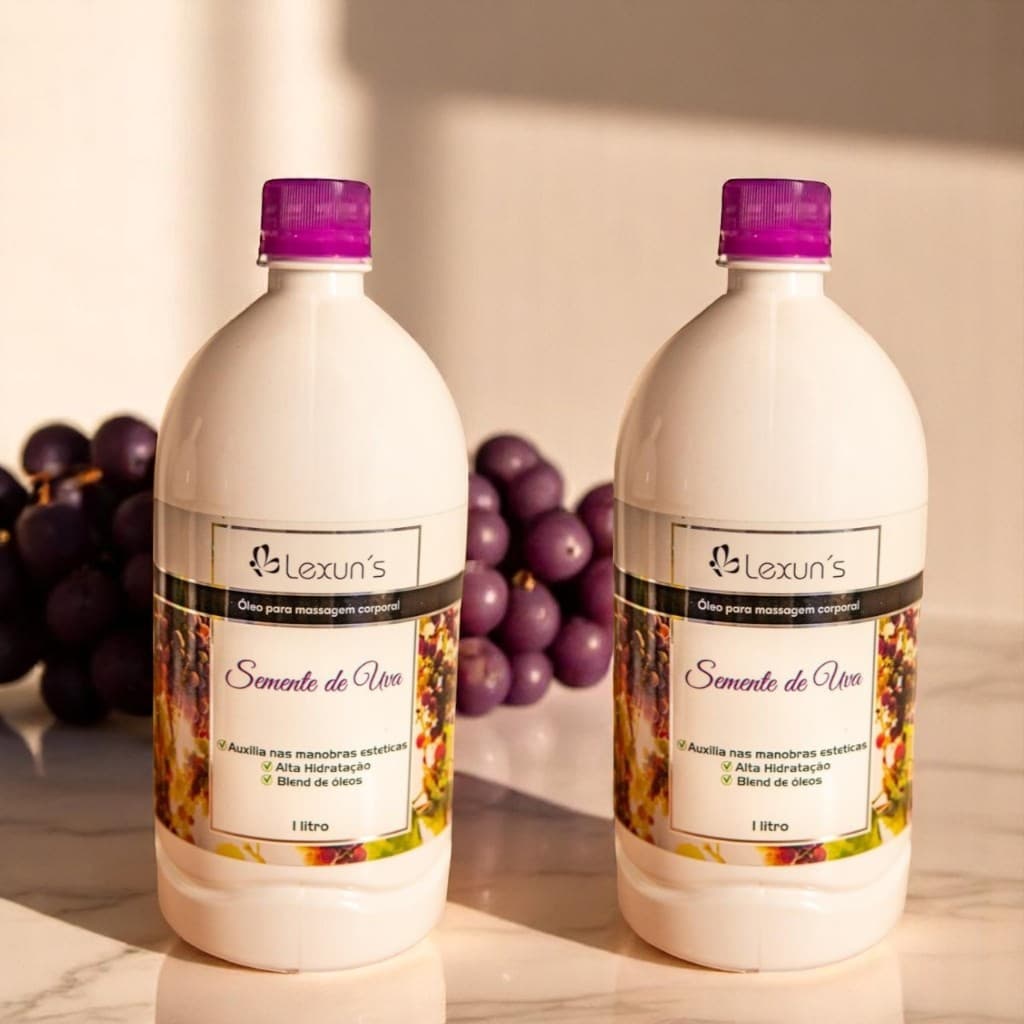 Kit 2x Óleo de Massagem Semente de Uva 1 Litro
