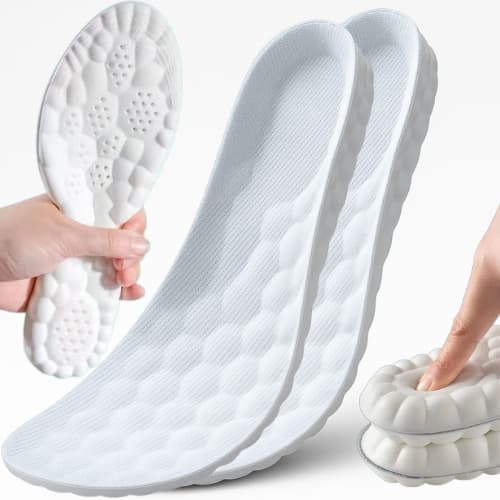 Palmilhas 4D Esportivas Ortopédicas Respirável De Látex De Alta Elasticidade Suporte De Arco