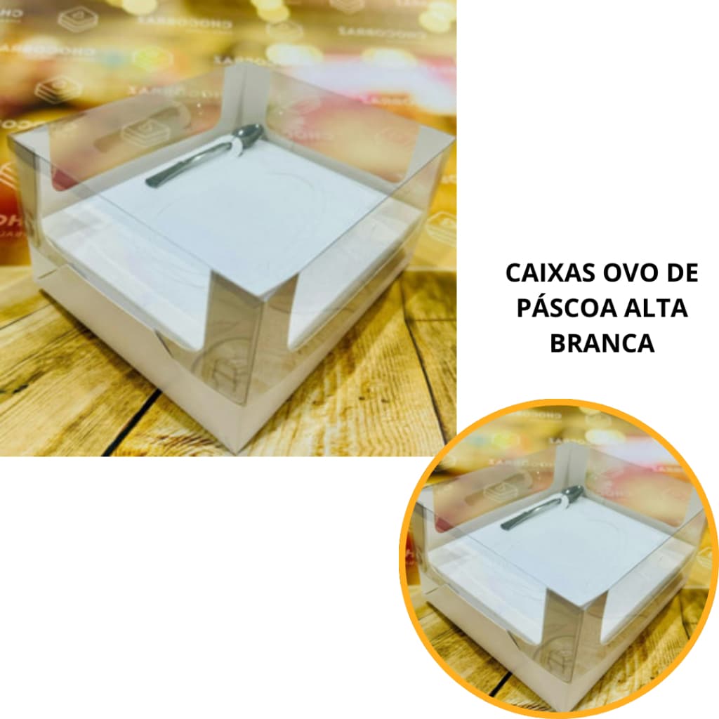 5~25 CAIXAS OVO DE PÁSCOA AJUSTÁVEL ALTA BRANCA 150/250G ID4591 (PÁSCOA IDEIA 2024)