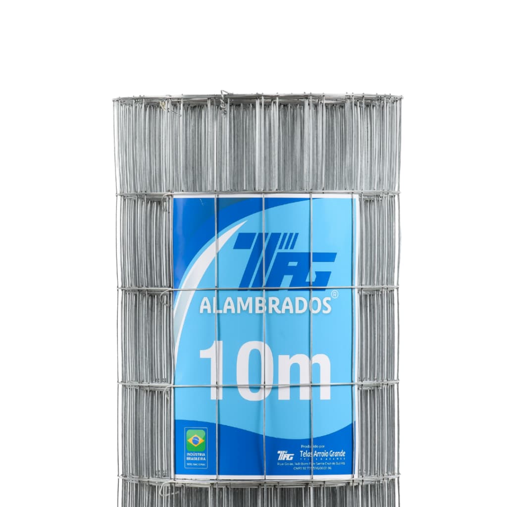TELA SOLDADA TAG MALHA 5x10cm FIO 1,60mm ROLO 10MX1,0m
