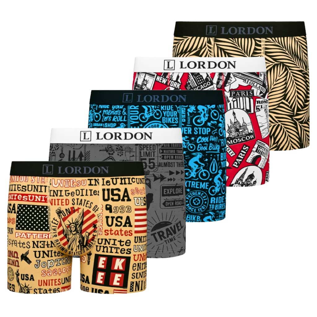 kit 5 Cuecas Boxer Adulto Masculino P ao Plus Size Estampada Microfibra