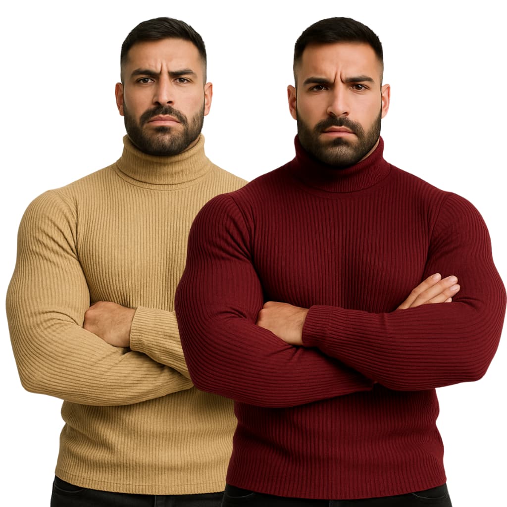 Blusa Cacharrel Masculino Gola Alta Canelado Camisa De Frio Inverno Camisa Manga Longa Masculina