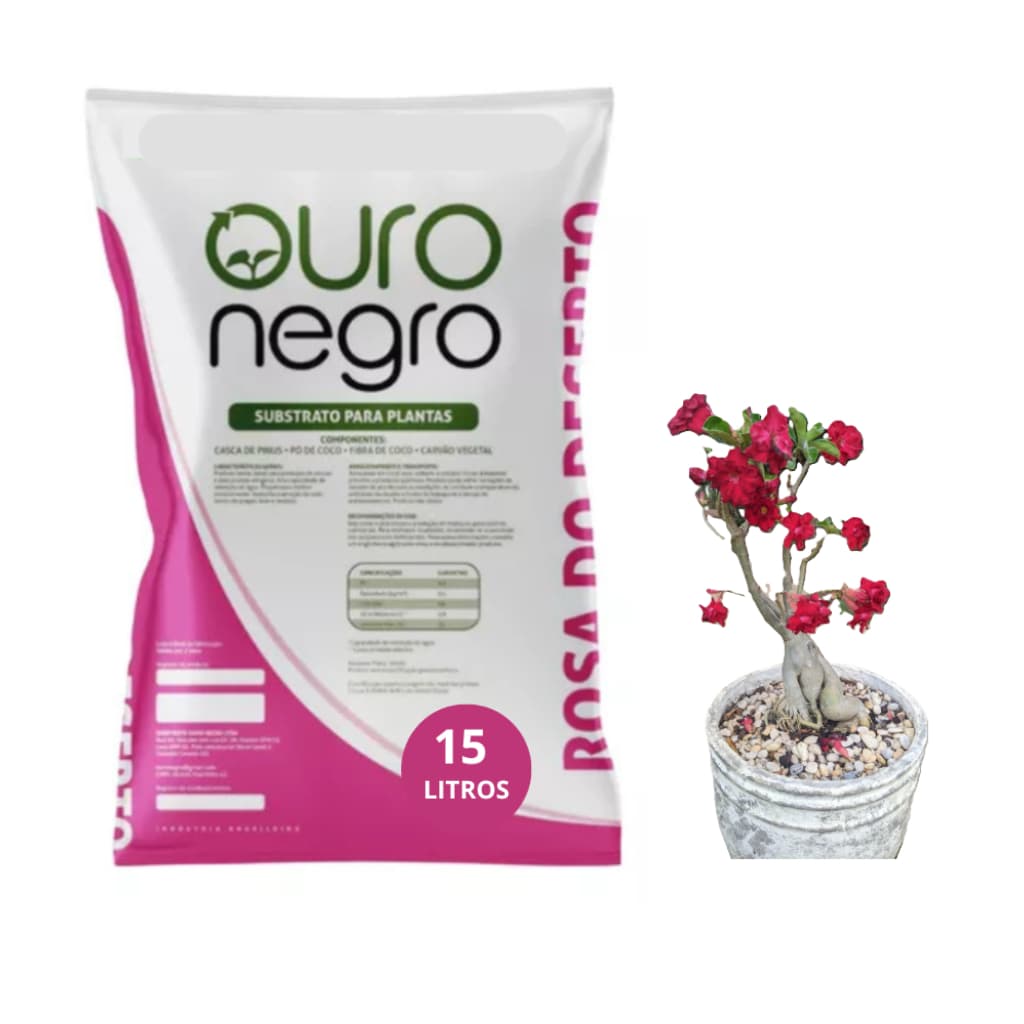 Substrato Rosa do Deserto Ouro Negro - 15 Litros