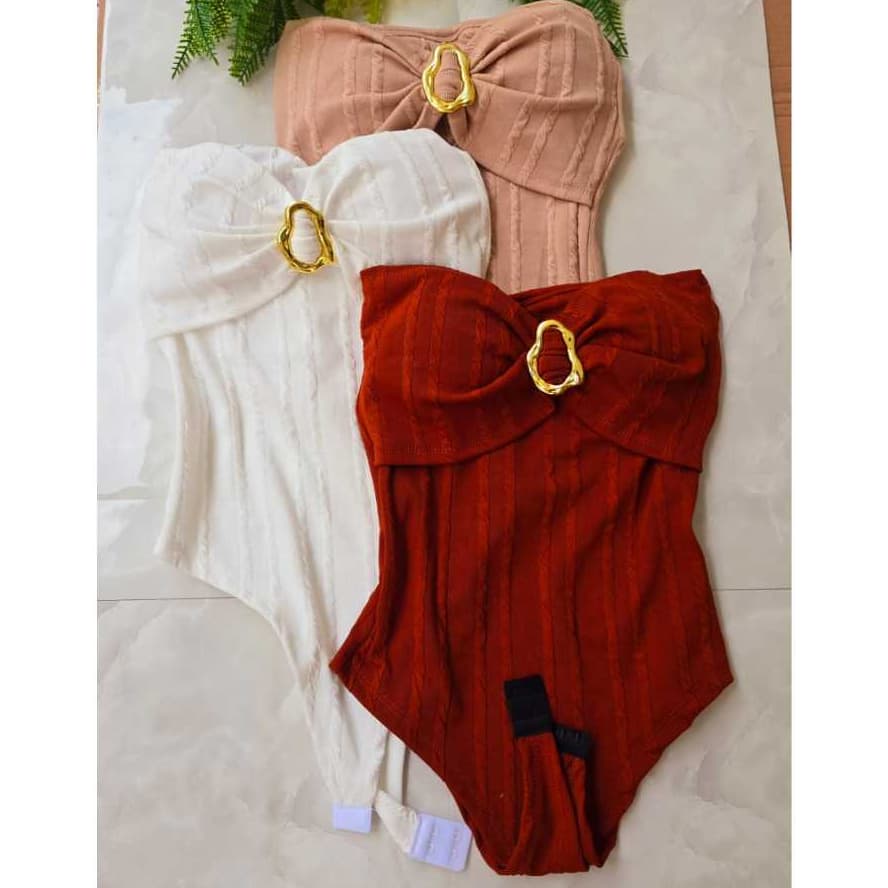 Body bory tomara caida com fivela com bojo ribana premiumElegante