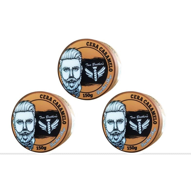 Kit Com 3 Pomadas/Ceras Caramelos Modeladoras Para Cabelo Two Brothers 150G - ENVIO IMEDIATO