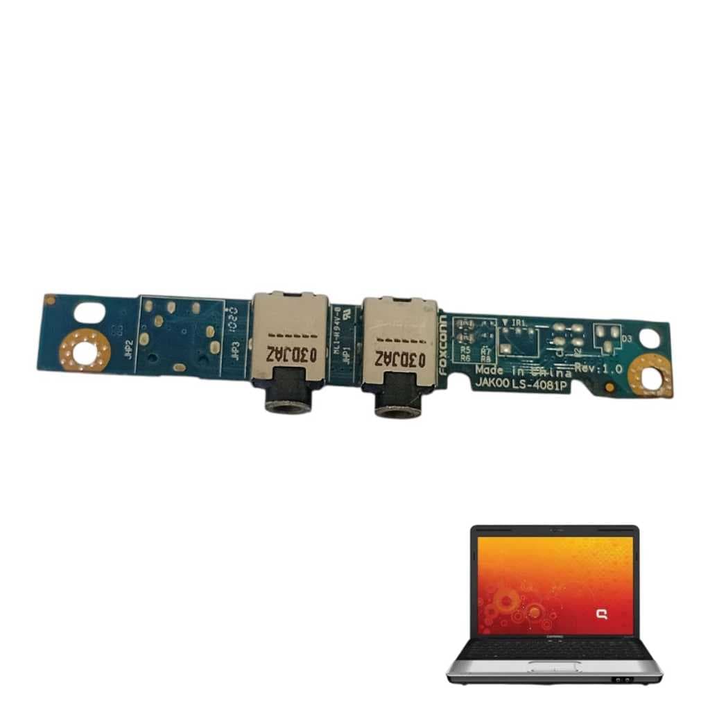 Placa Saída Áudio Notebook HP Compaq CQ40 CQ45 HP Pavilion DV4 JAK00LS401P