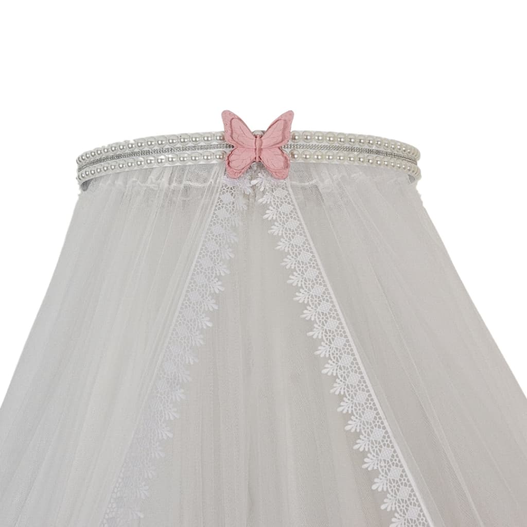 Dossel borboleta com mosquiteiro tule para berço