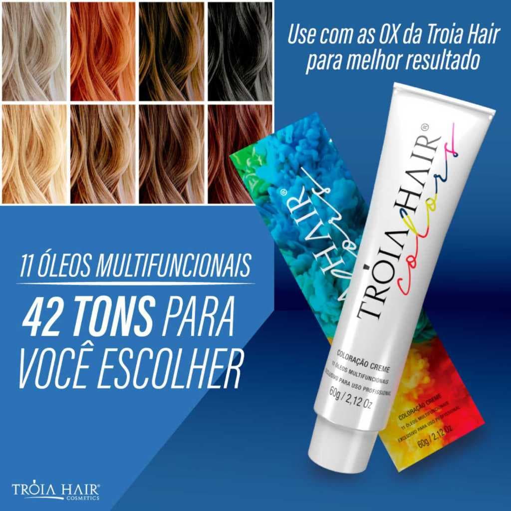 Tinta para cabelos várias cores - Tróia Hair Profissional 60g