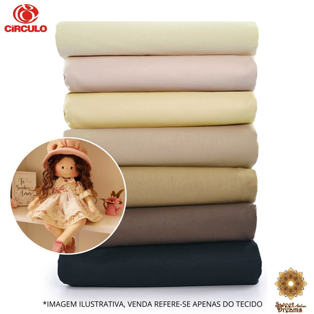 TECIDO PARA BONECAS CIRCULO 0,50X1,40MT