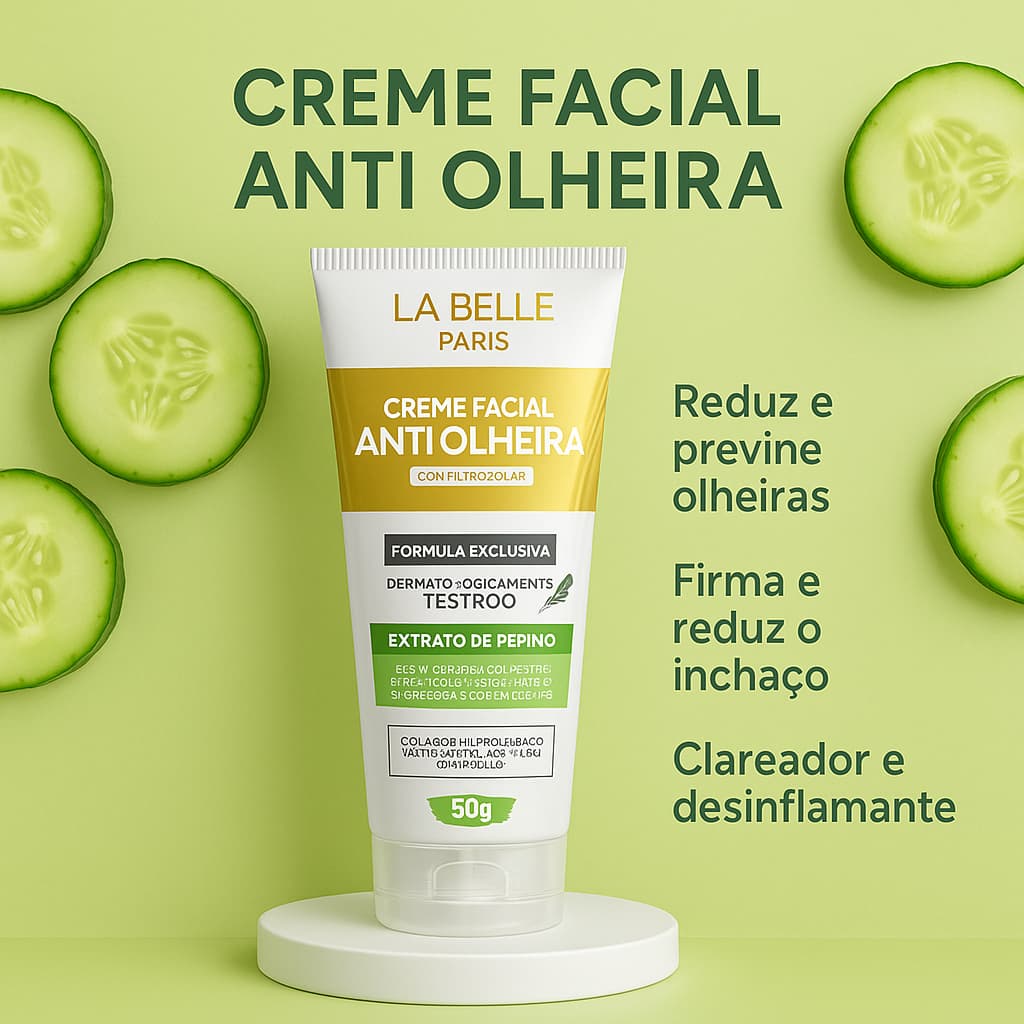 La Belle Creme Facial 50g Anti-Olheira com Filtro Solar + BRINDE