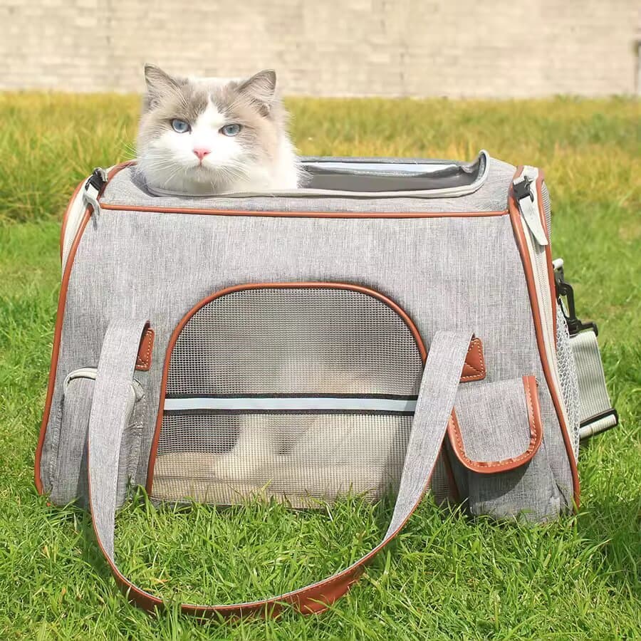 Bolsa Pet Expansível Transporte Viagem Avião Cabine Cachorros e Gatos