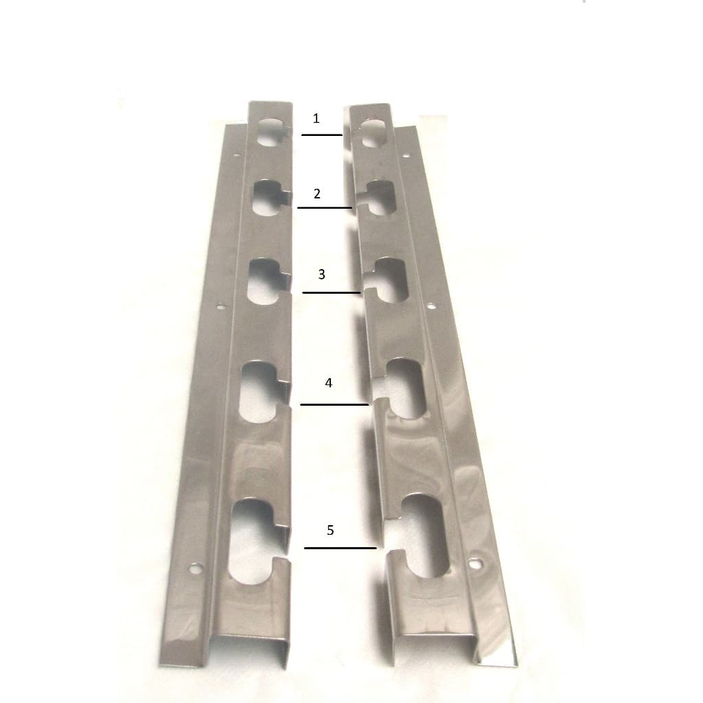 suporte para churrasqueira em inox com 5 posições de altura - não acompanha barra