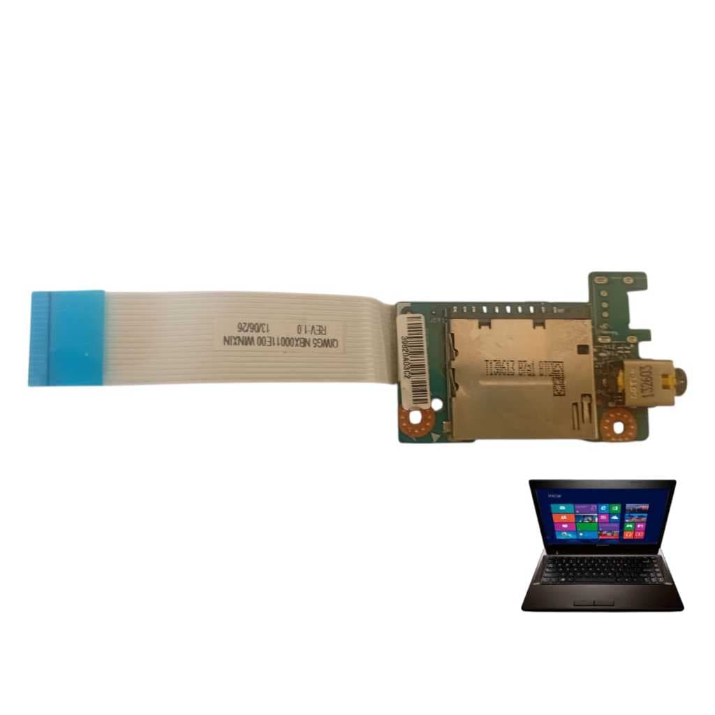 Placa Som Auxiliar Leitor Cartão Notebook Lenovo G480 G485 qiwg5nbx00011ed00