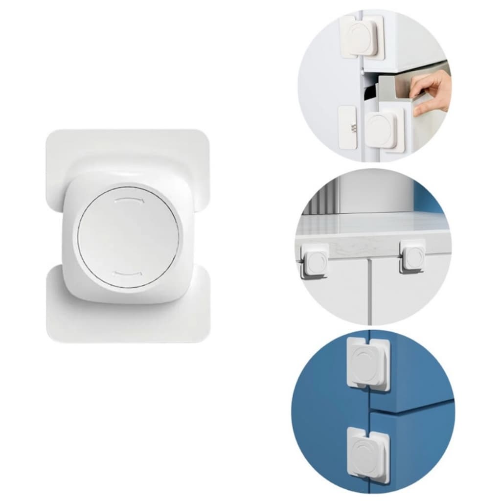 Trava De Segurança De Girar Para Portas Geladeira E Armários