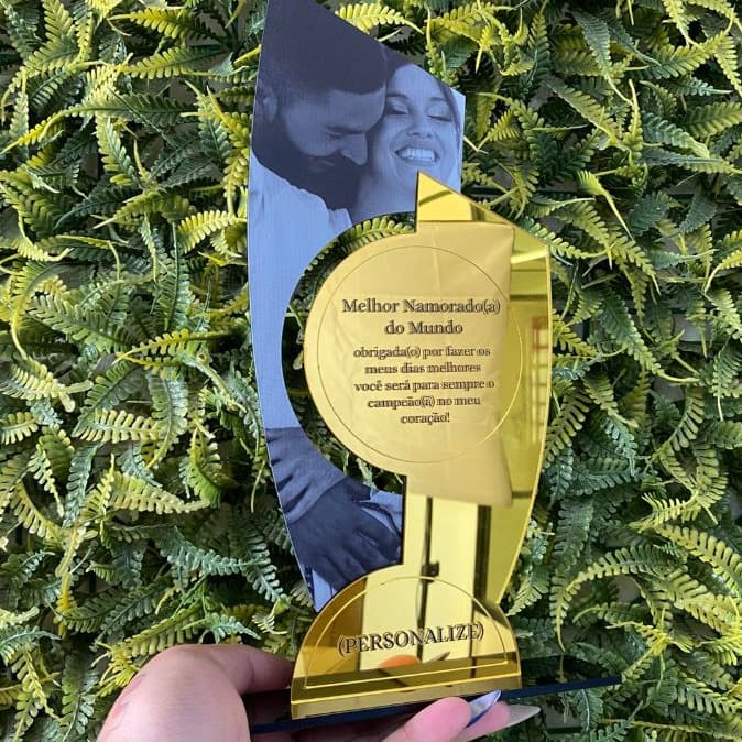 Trofeu Personalizado Para Festa e Eventos em Acrilico com Impressão UV