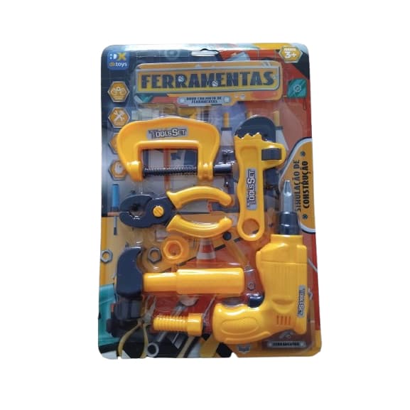 KIT FERRAMENTAS PARAFUSADEIRA FURADEIRA INFANTIL BRINQUEDO MENINO PRESENTE