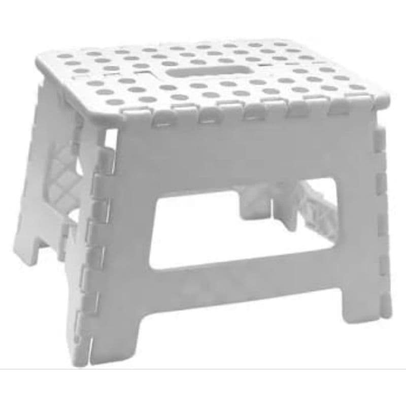 Banqueta Banquinho Dobrável Vira Mini Escada Com Alça Para Armazenar e Carregar