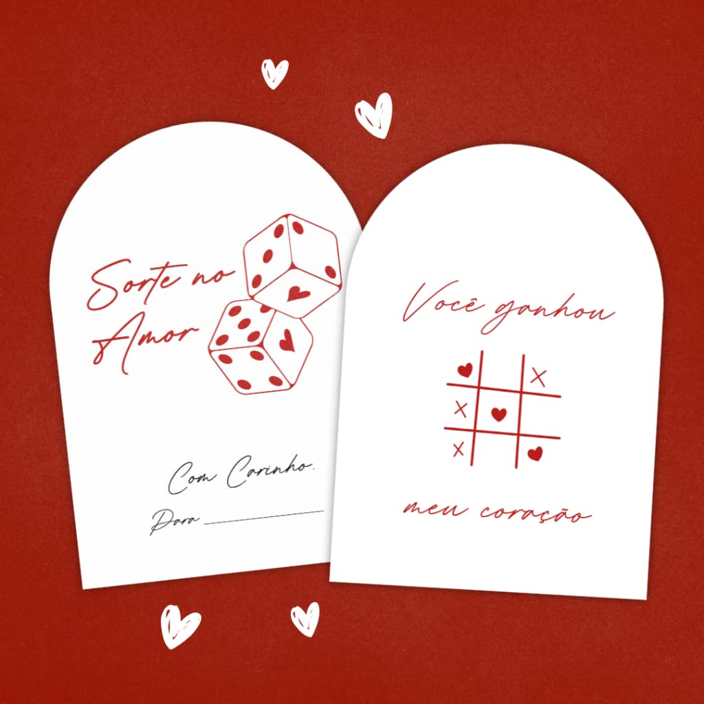 CARTÃO DIA DOS NAMORADOS XO