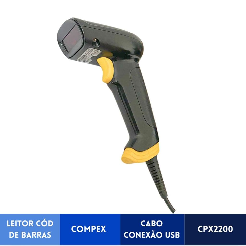 Leitor De Código De Barras Compex USB | CPX-2200 + Nota Fiscal