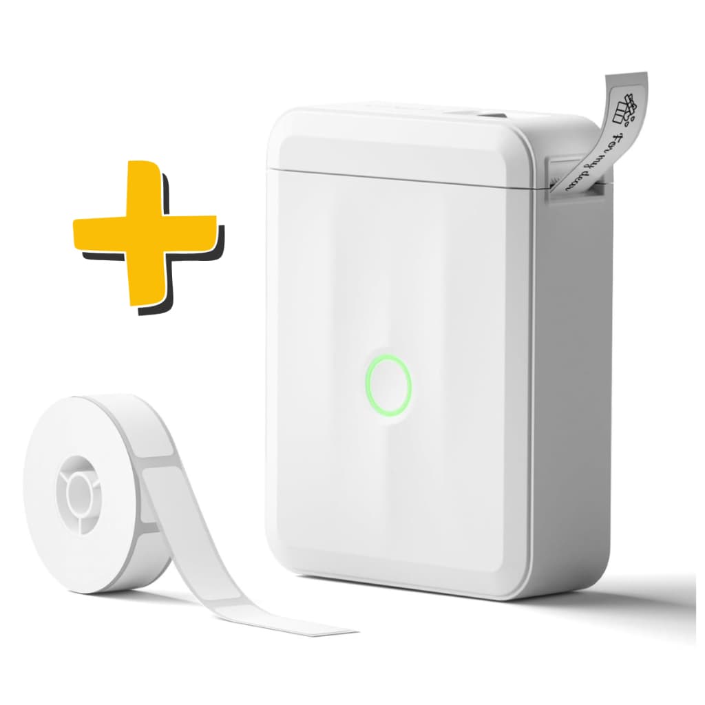 Niimbot D110 Impressora De Etiqueta Térmica Portátil Sem Fio Bluetooth + 1 Rolo Etiqueta