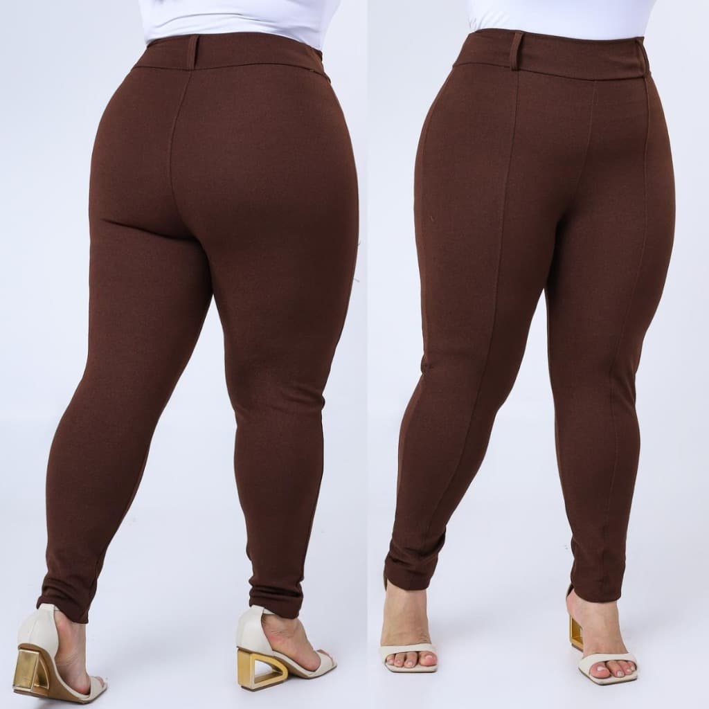 Calça Montaria Casual Feminina Malha Crepe Plus Size do 46/56