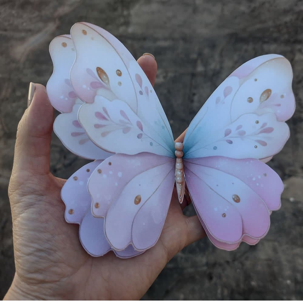 10 Borboleta Decoração Jardim Encantado/Borboletas 15cm largura 3D