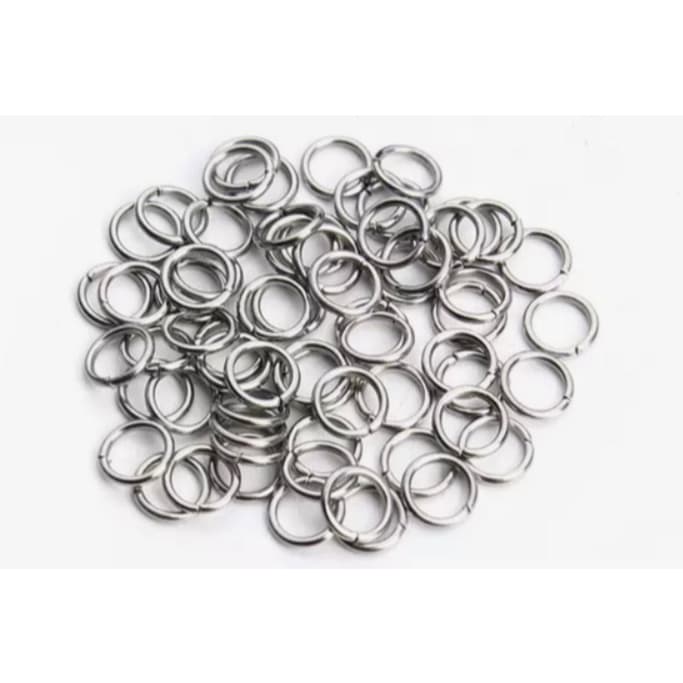 100 argola Elo para chaveiro/ pingente/ bijuteria/ cor prata