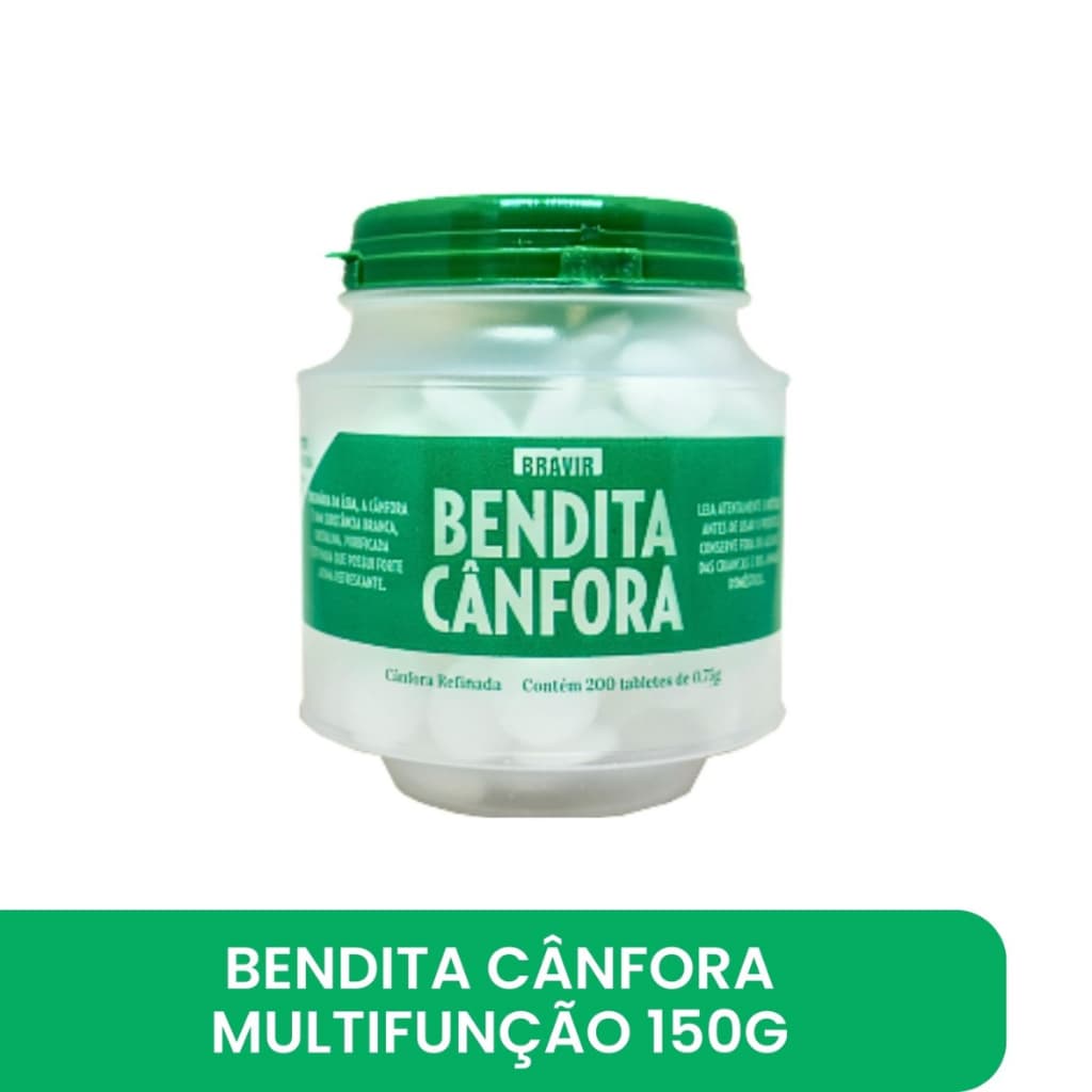 Bendita Canfora Tablete Pote com 200 un X 0,75G - Bravir