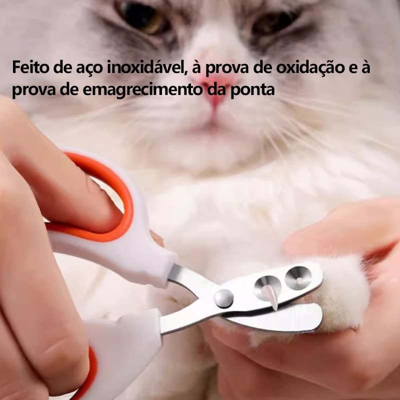 ortador De Unhas Alicate Com Furo Para Gato Corte Preciso Evita Sangramento Aço Inoxidável Tesoura LR-0217