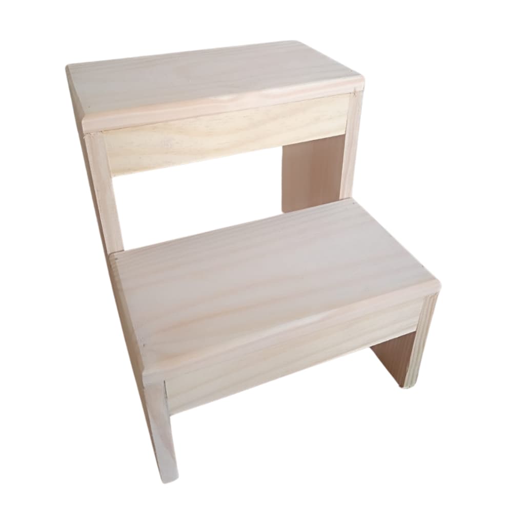 Escadinha Dois Degraus Auxiliar Consultório Estética Assistente de Maca Crianças, Pets e Manicure