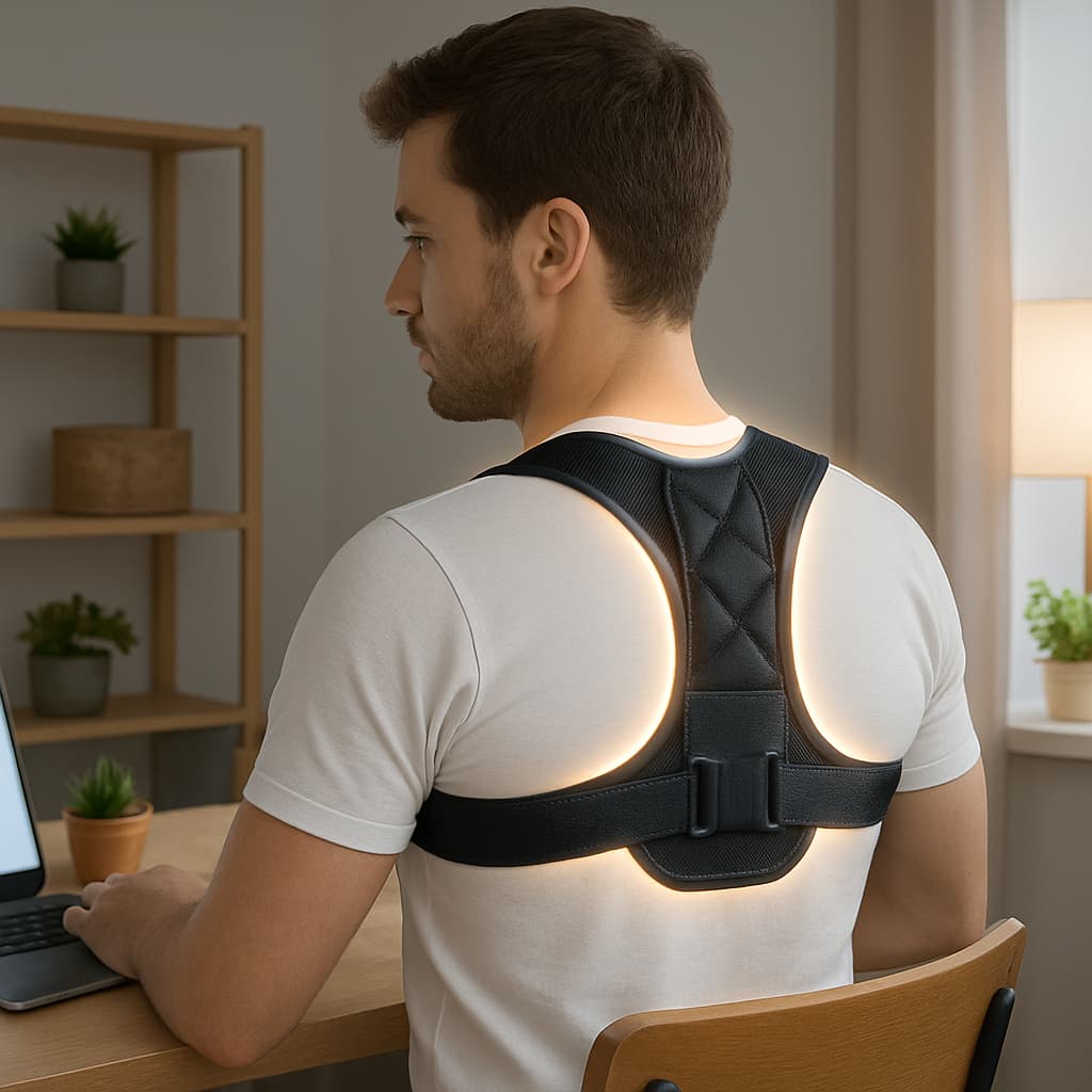 Corretor De Postura Ajustavel Unissex Feito Em Neoprene Melhor Qualidade Postural Alinha Coluna