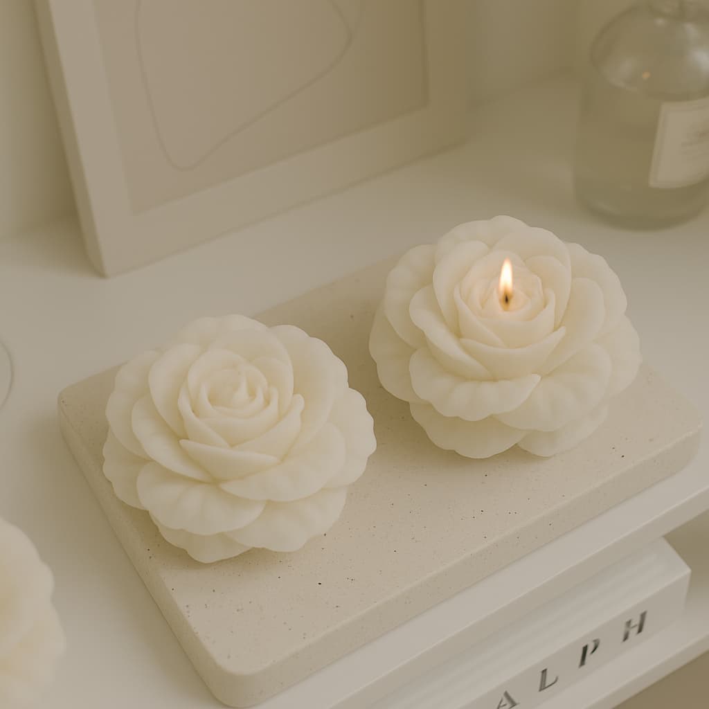 Velas Rosa Kit 10 Flor decoração festa lembrancinha casamento eventos 30g mesa jantar romântico premium padrinhos