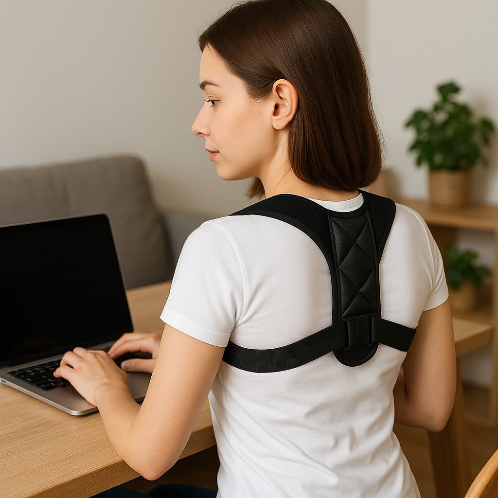 Corretor de Postura Ajustável Ombros Colunas Costas