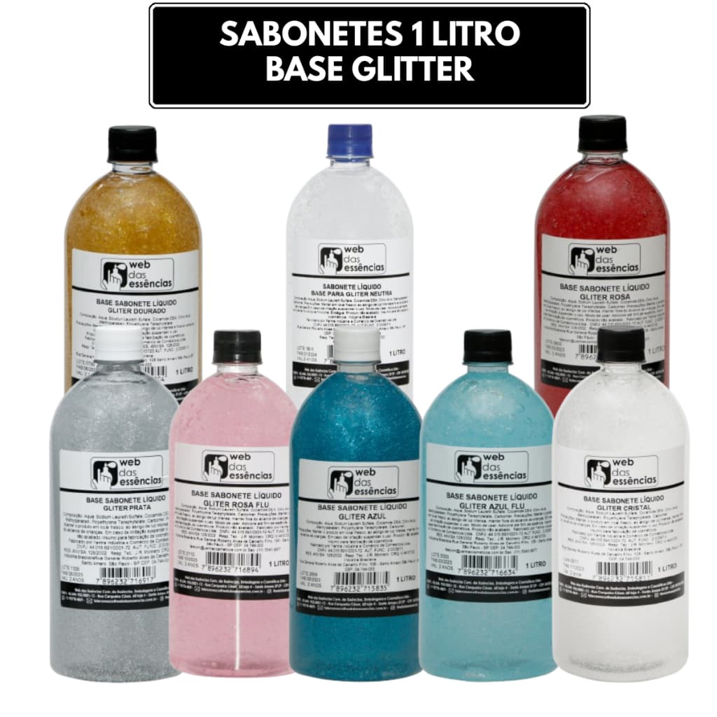 SABONETE LIQUIDO - BASE C/ GLITTER - 1 LITRO -