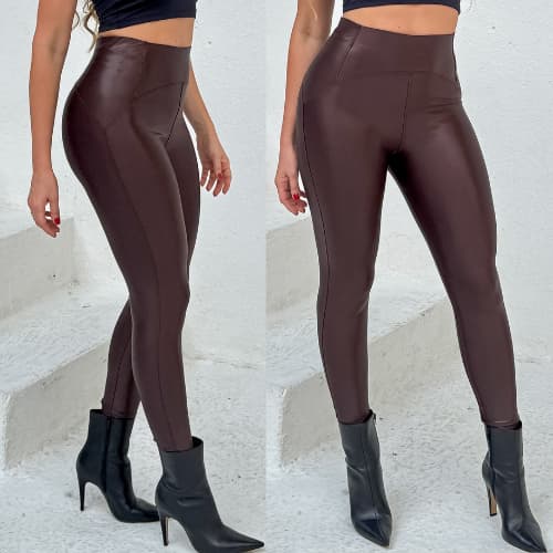 LEGGING CIRRE, CINTURA ALTA, TIPO COURO, CALÇA FEMININA SUPLEX CIRRE