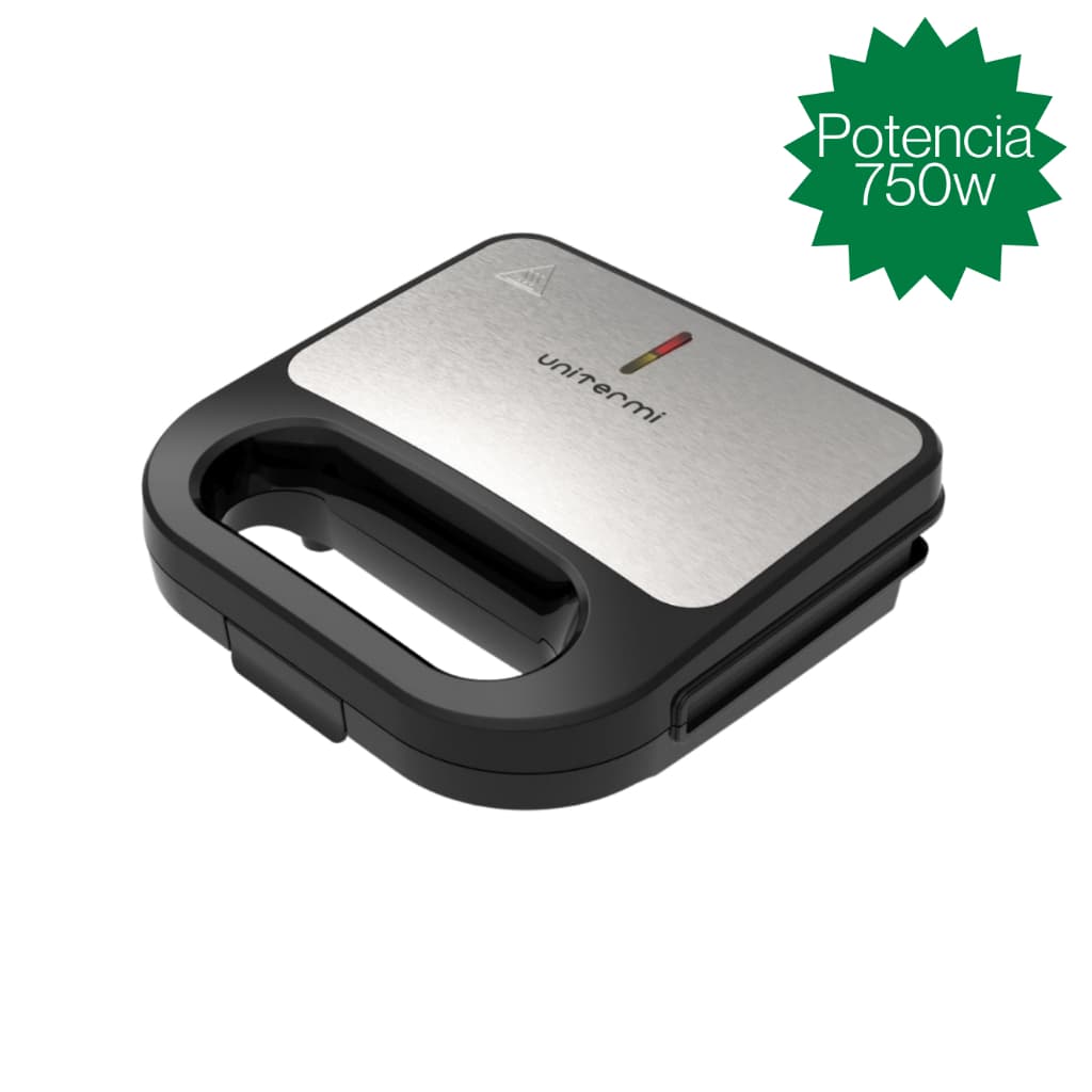 Sanduicheira 2 em 1 Grill Unitermi Chapa Antiaderente Dupla Cozinha