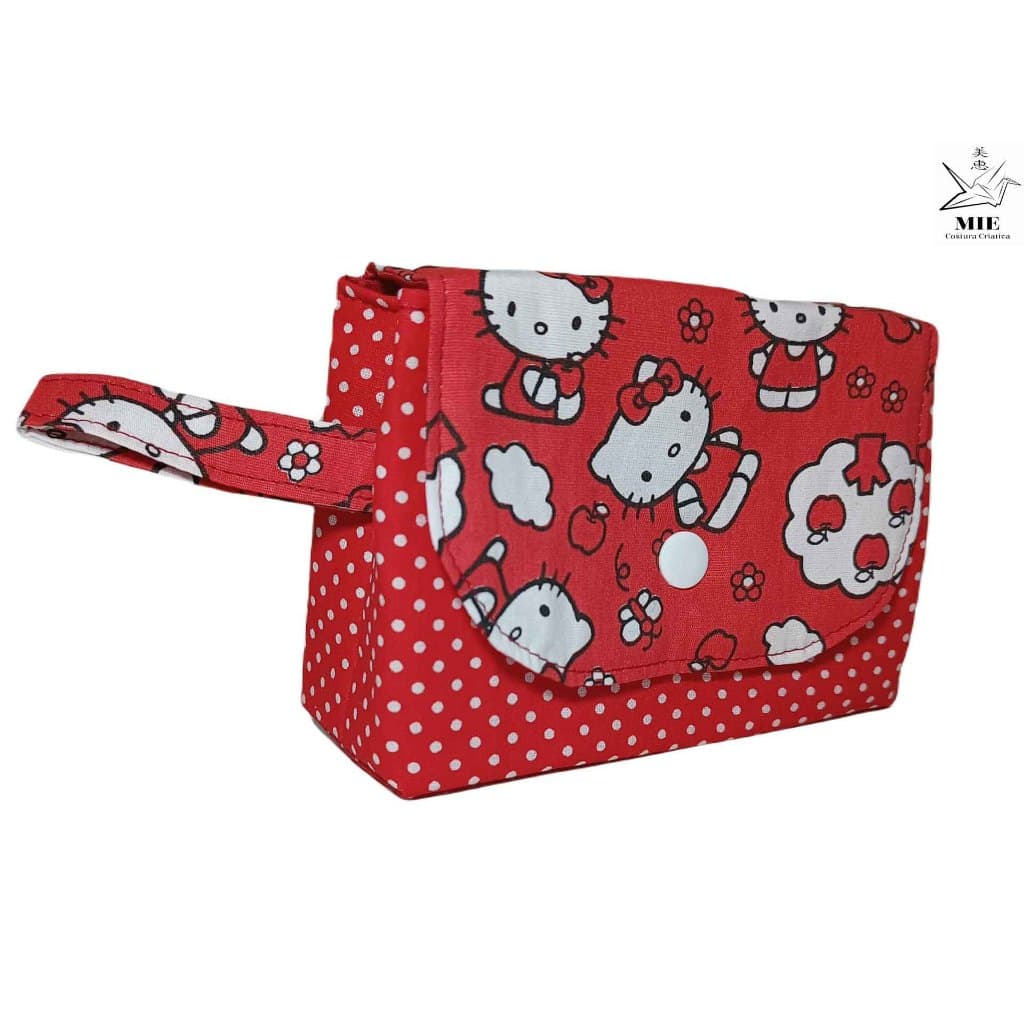 Mini Necessaire com 3 Divisórias/ Porta Absorvente e Remédios